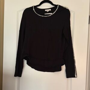 CHRLDR Black Shirt with Silver detail
